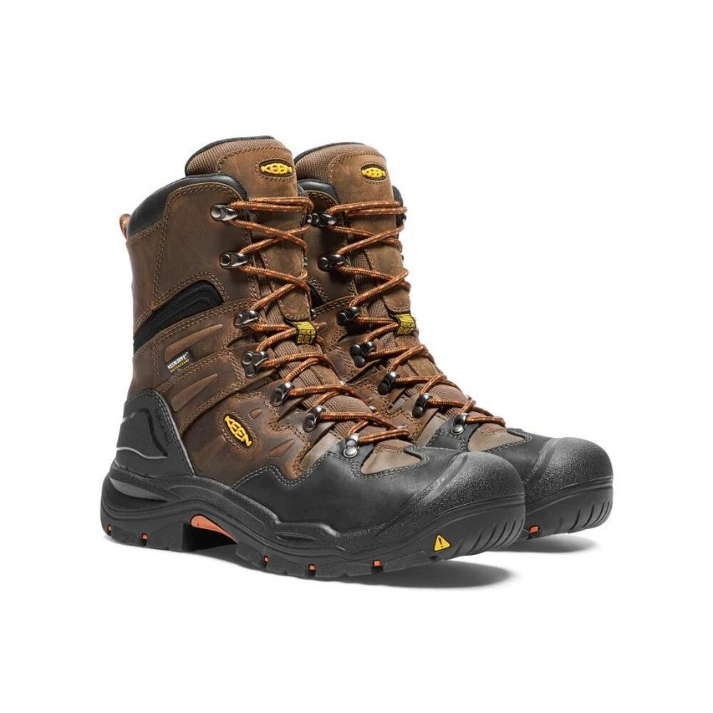 Keen Men's  Work boot Coburg 8 Inch Waterproof Boot with Steel Toe wide EE